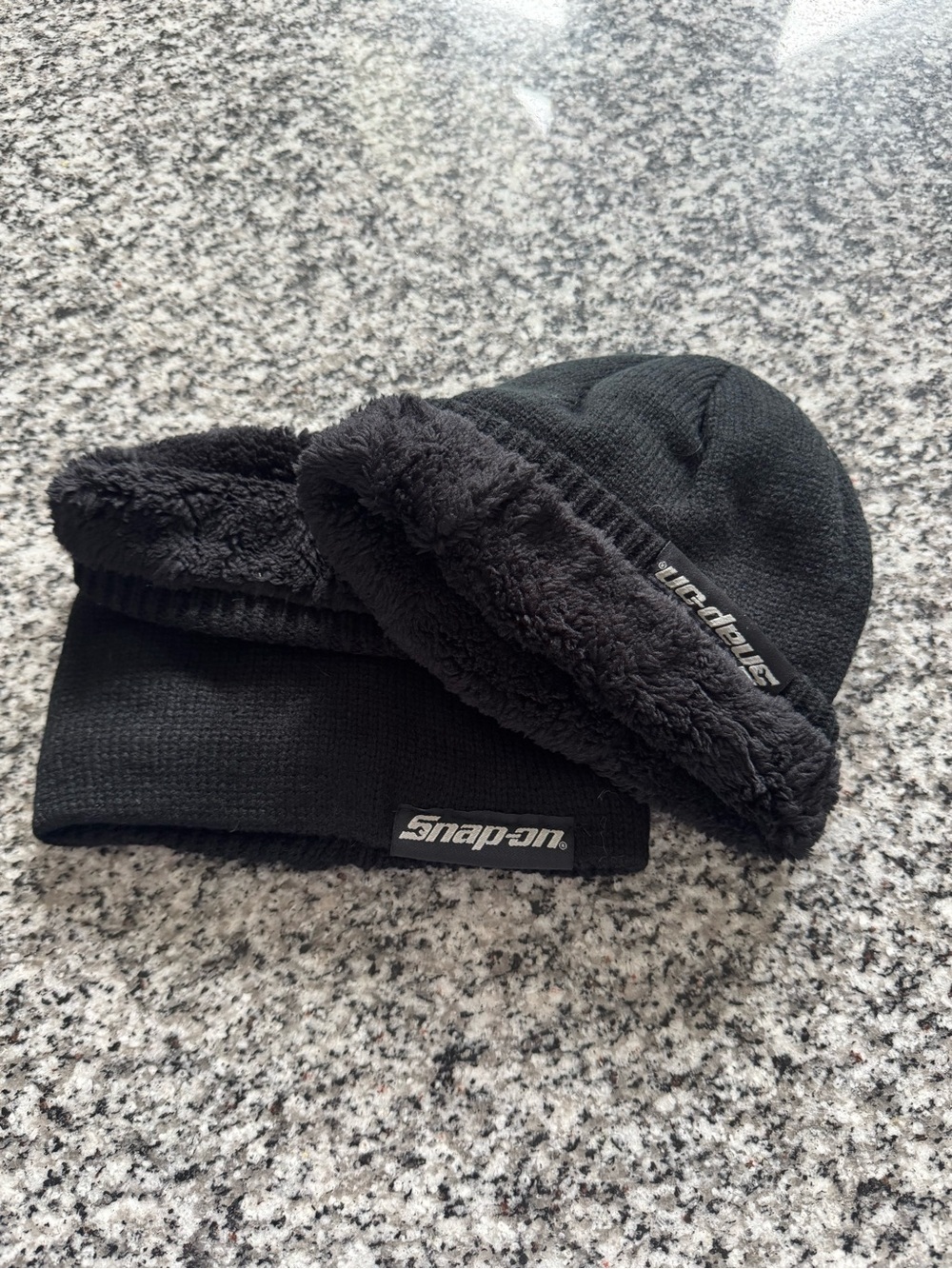 Snap-on Neck Warmer/Beanie Sherpa Set